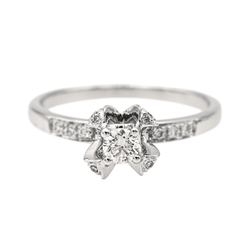 Bague Solitaire MAUBOUSSIN "Sacré Désir N°2" en or blanc et diamants - Castafiore