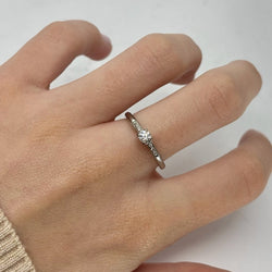 Bague Solitaire MAUBOUSSIN "Tu es le sel de ma vie" en or blanc et diamants - Castafiore