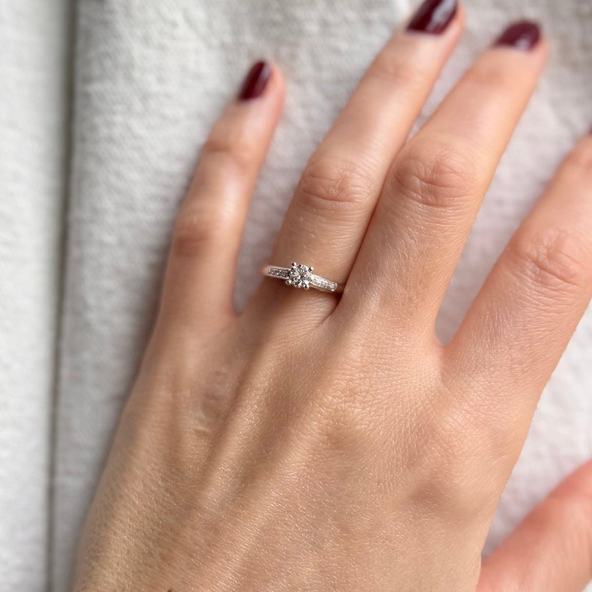 Bague Solitaire MAUBOUSSIN "Tu es le sel de ma vie" en or blanc et diamants - Castafiore
