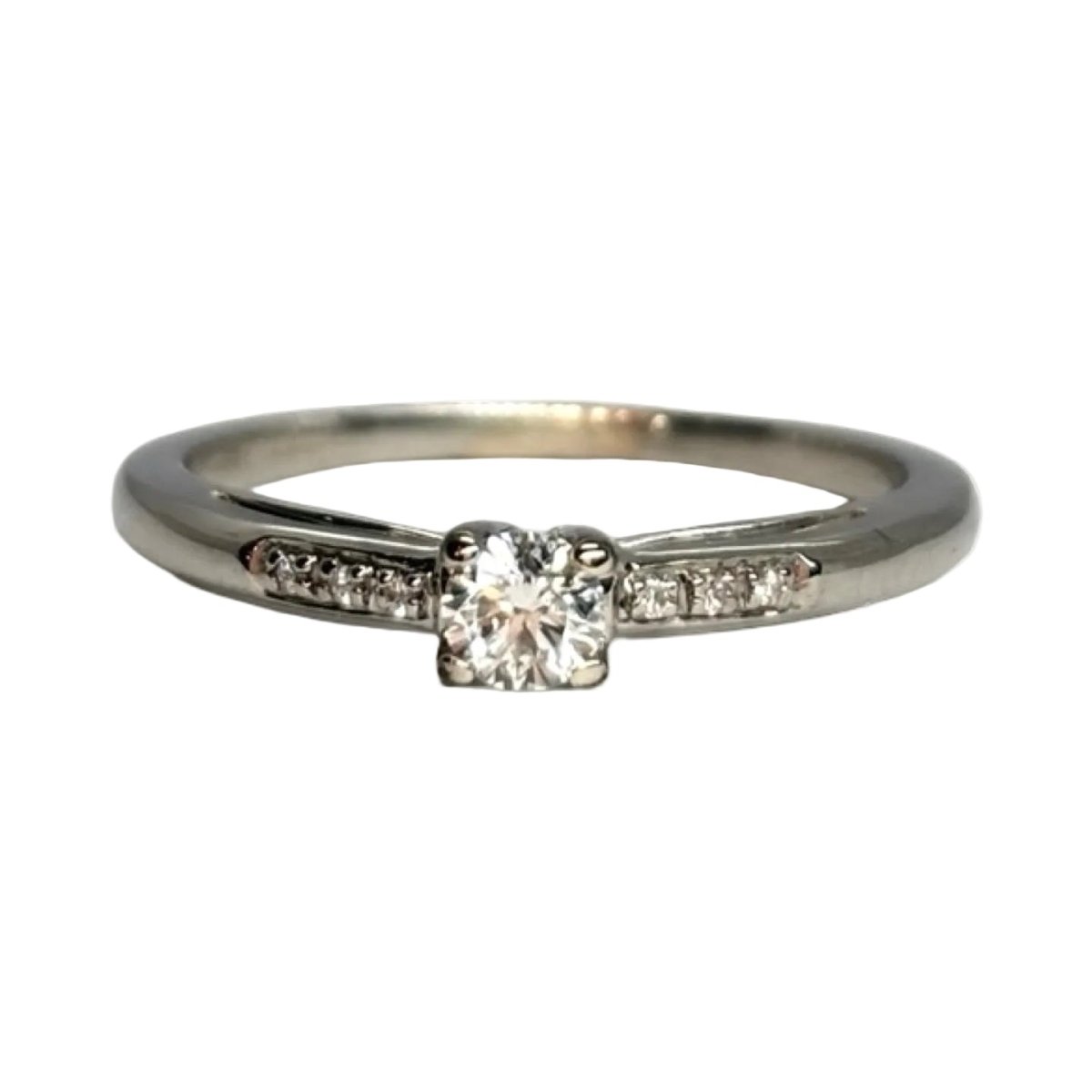 Bague Solitaire MAUBOUSSIN "Tu es le sel de ma vie" en or blanc et diamants - Castafiore