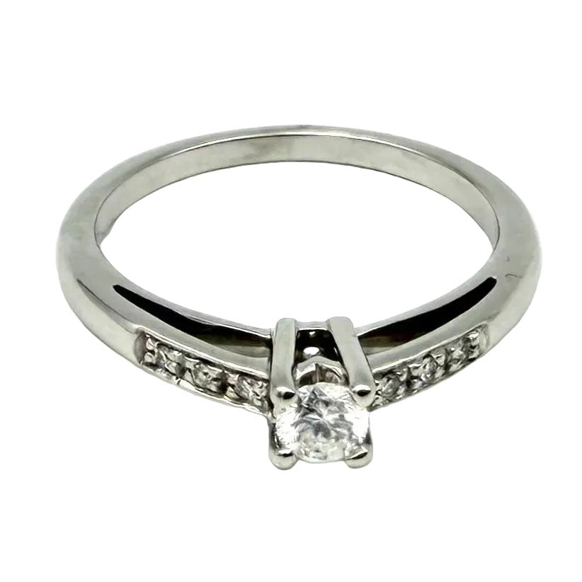 Bague Solitaire MAUBOUSSIN "Tu es le sel de ma vie n°1" en or blanc et diamants - Castafiore