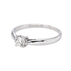 Bague Solitaire Or blanc Diamant - Castafiore
