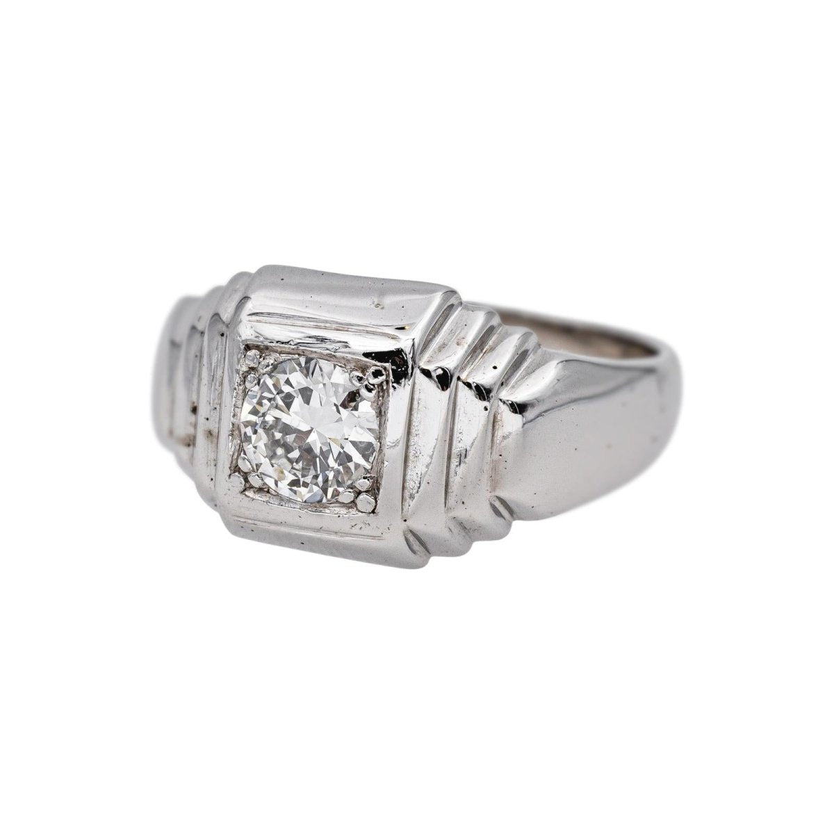 Bague Solitaire Or blanc Diamant - Castafiore