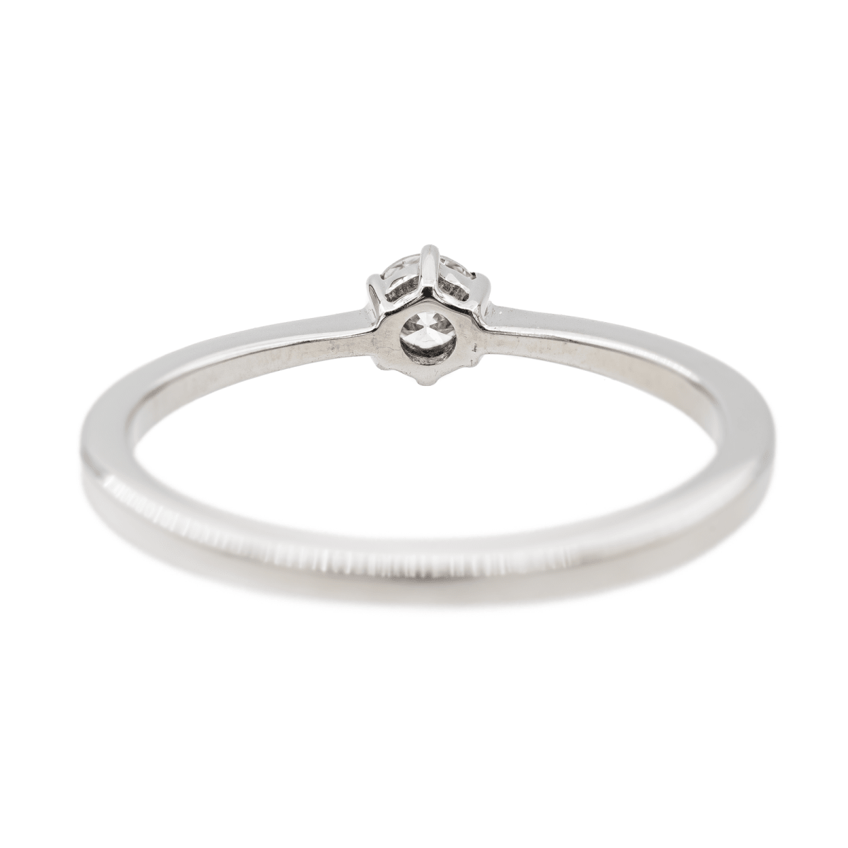 Bague Solitaire Or blanc Diamant - Castafiore