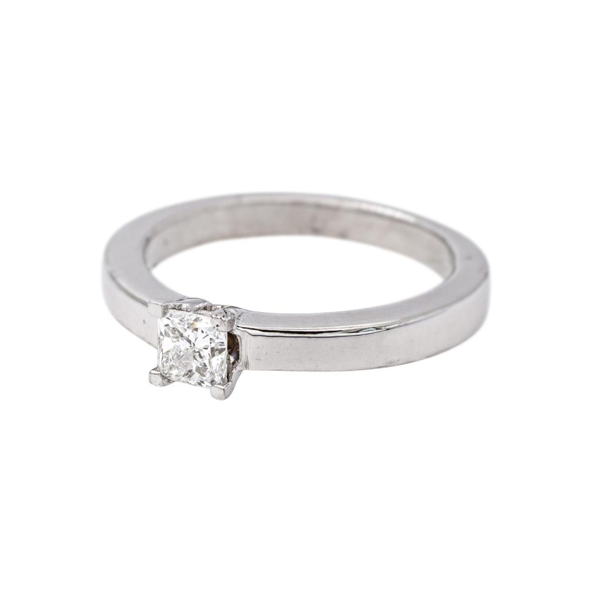 Bague Solitaire Or blanc Diamant - Castafiore