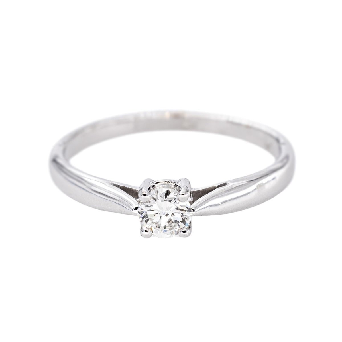 Bague Solitaire Or blanc Diamant - Castafiore