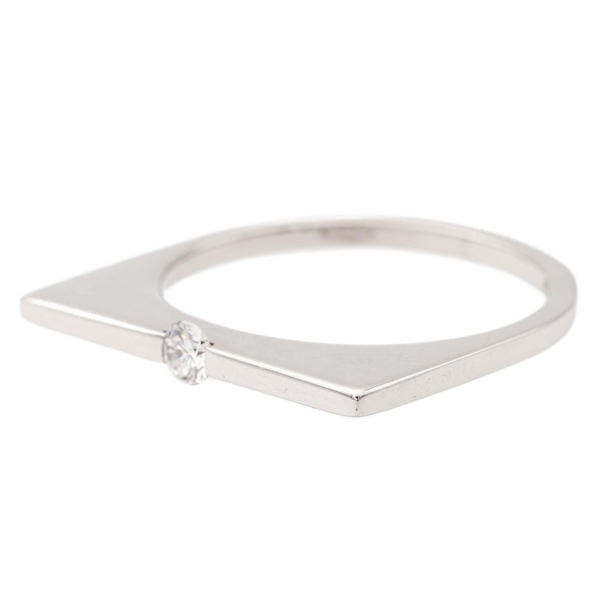 Bague Solitaire Or blanc Diamant - Castafiore