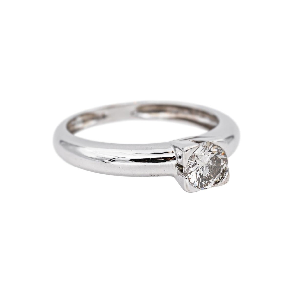 Bague Solitaire Or blanc Diamant - Castafiore