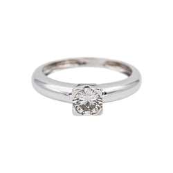 Bague Solitaire Or blanc Diamant - Castafiore