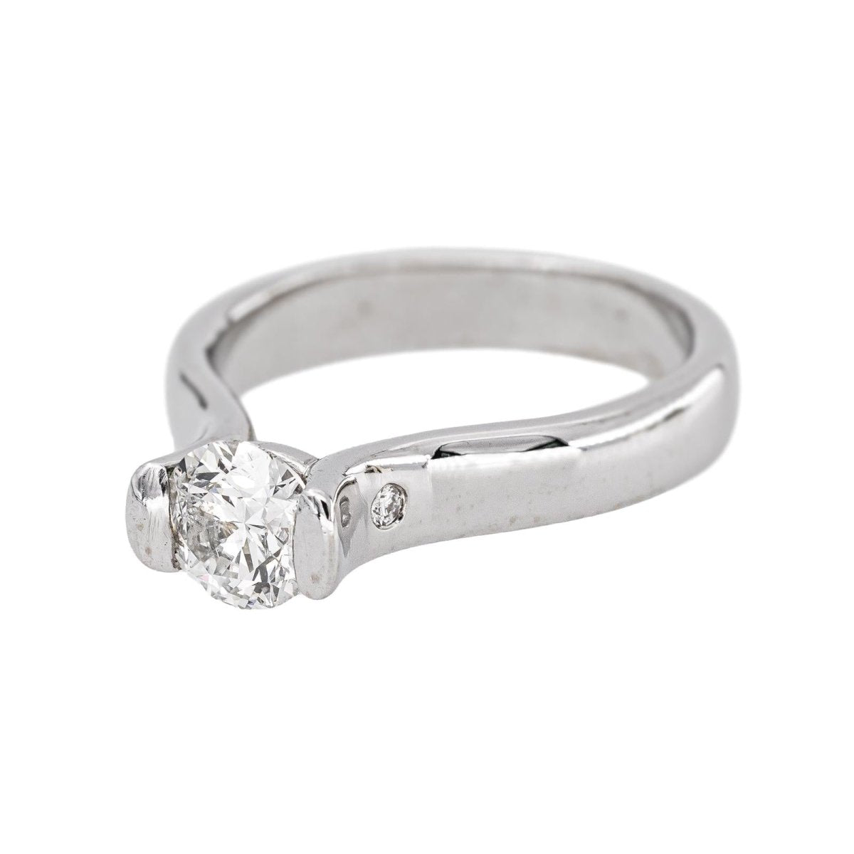 Bague Solitaire Or blanc Diamant - Castafiore