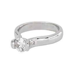 Bague Solitaire Or blanc Diamant - Castafiore