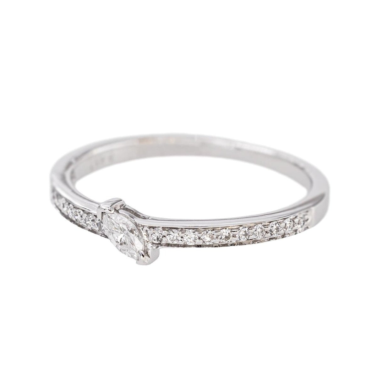 Bague Solitaire Or blanc Diamant - Castafiore