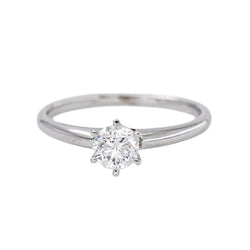 Bague Solitaire Or blanc Diamant - Castafiore