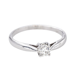 Bague Solitaire Or blanc Diamant - Castafiore