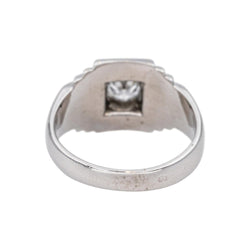 Bague Solitaire Or blanc Diamant - Castafiore