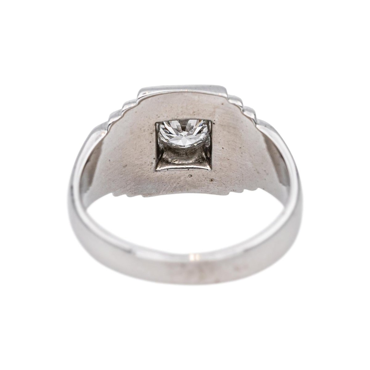 Bague Solitaire Or blanc Diamant - Castafiore