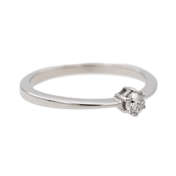 Bague Solitaire Or blanc Diamant - Castafiore