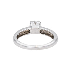 Bague Solitaire Or blanc Diamant - Castafiore
