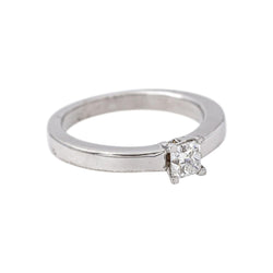 Bague Solitaire Or blanc Diamant - Castafiore