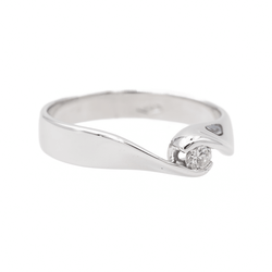 Bague Solitaire Or blanc Diamant - Castafiore