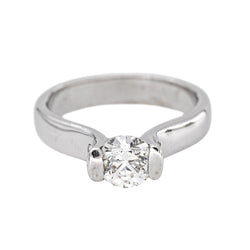 Bague Solitaire Or blanc Diamant - Castafiore