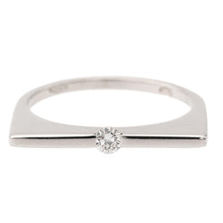 Bague Solitaire Or blanc Diamant - Castafiore