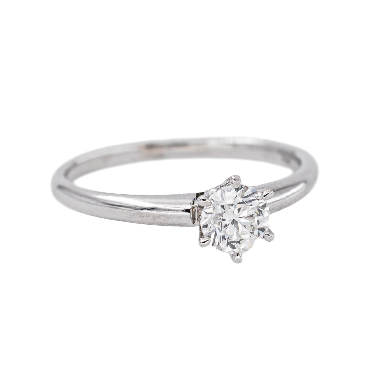 Bague Solitaire Or blanc Diamant - Castafiore