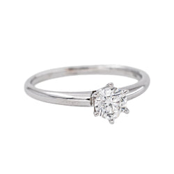 Bague Solitaire Or blanc Diamant - Castafiore