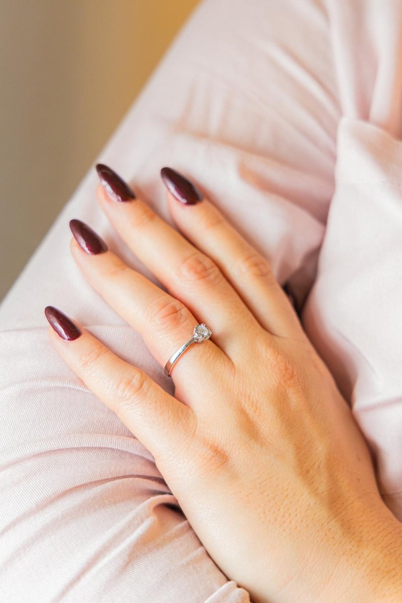 Bague Solitaire Or blanc Diamant - Castafiore
