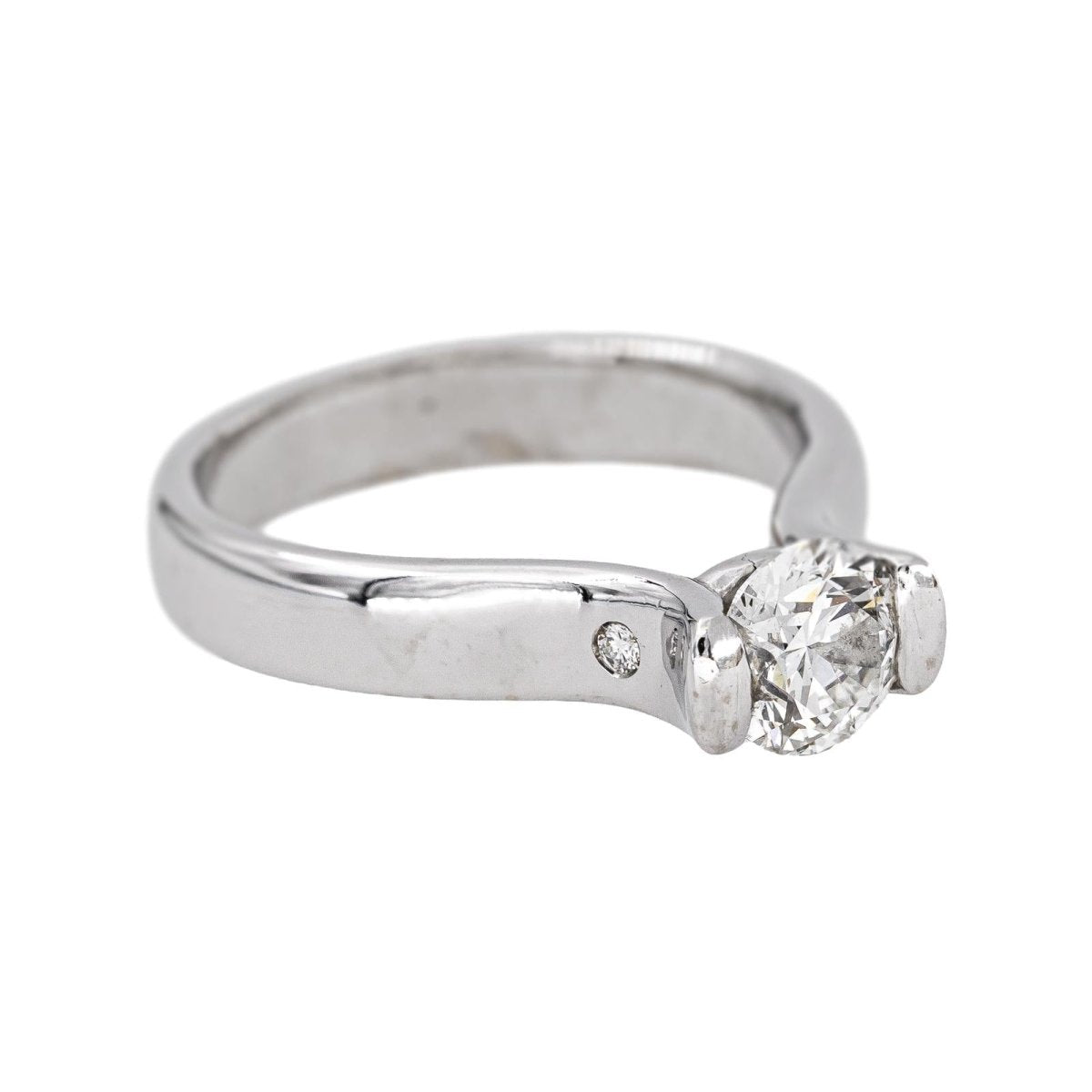 Bague Solitaire Or blanc Diamant - Castafiore