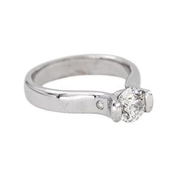 Bague Solitaire Or blanc Diamant - Castafiore