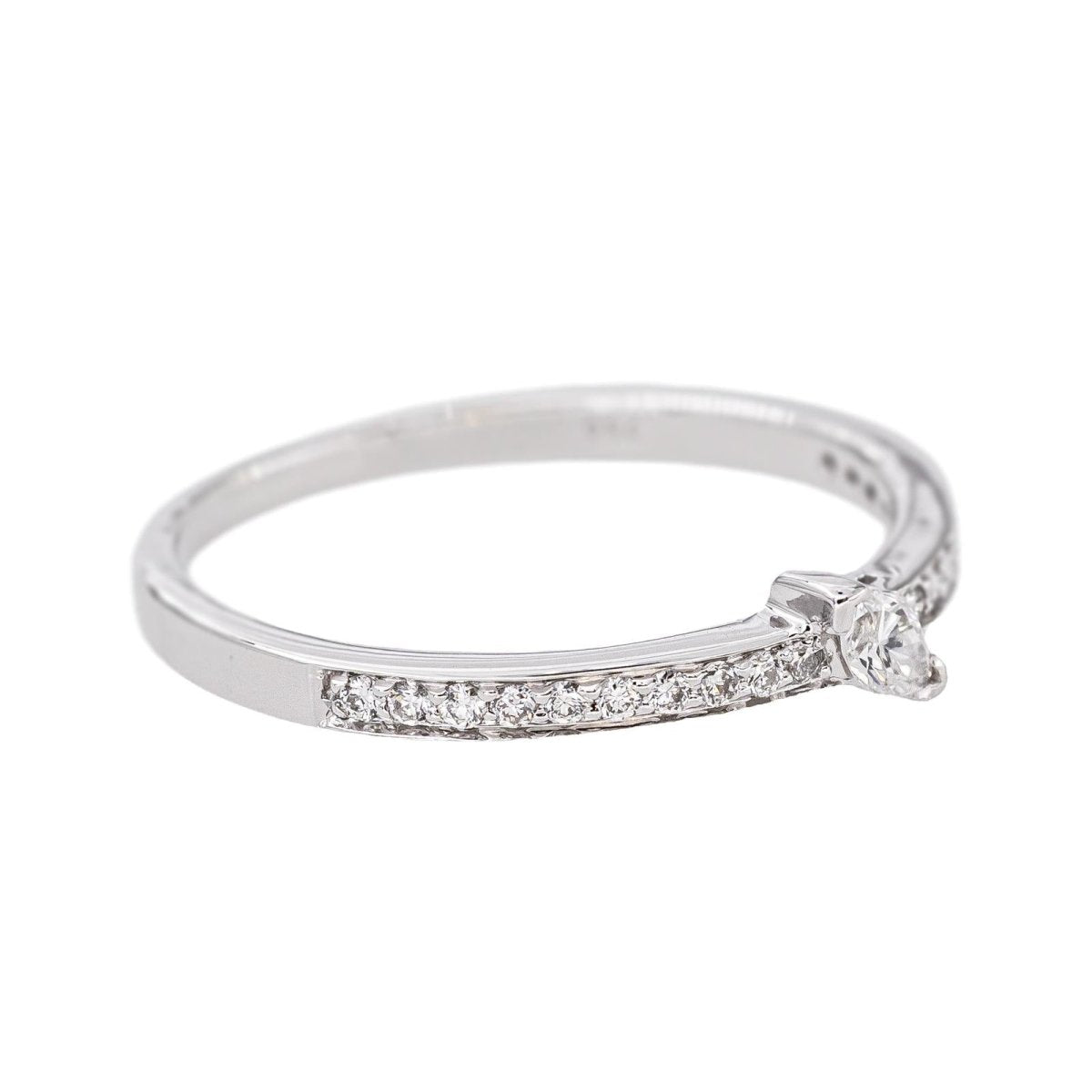 Bague Solitaire Or blanc Diamant - Castafiore
