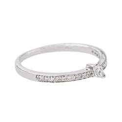 Bague Solitaire Or blanc Diamant - Castafiore