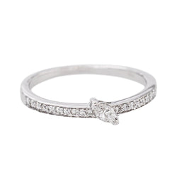 Bague Solitaire Or blanc Diamant - Castafiore