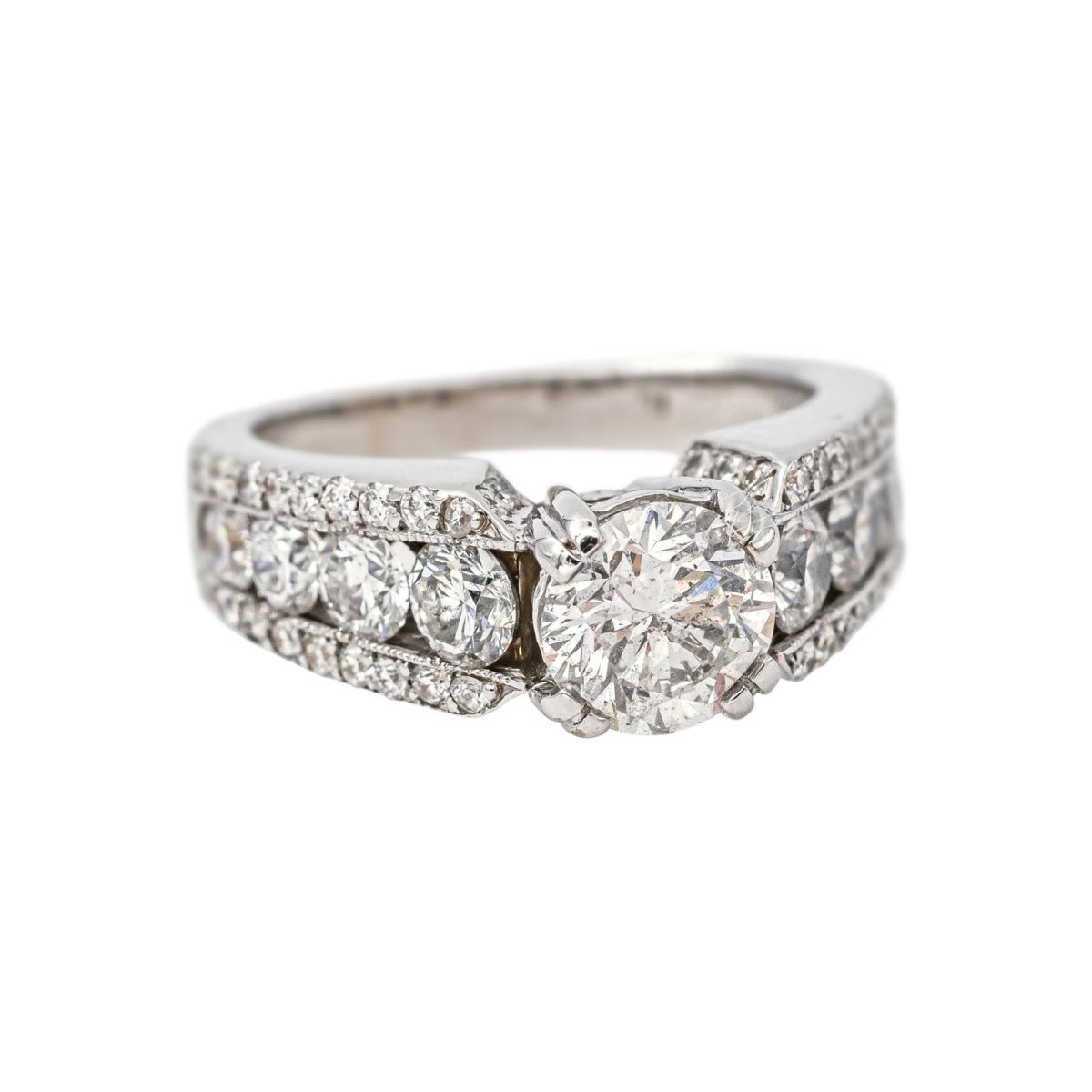 Bague Solitaire Or blanc Diamant - Castafiore