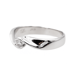 Bague Solitaire Or blanc Diamant - Castafiore