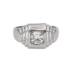 Bague Solitaire Or blanc Diamant - Castafiore