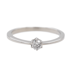Bague Solitaire Or blanc Diamant - Castafiore