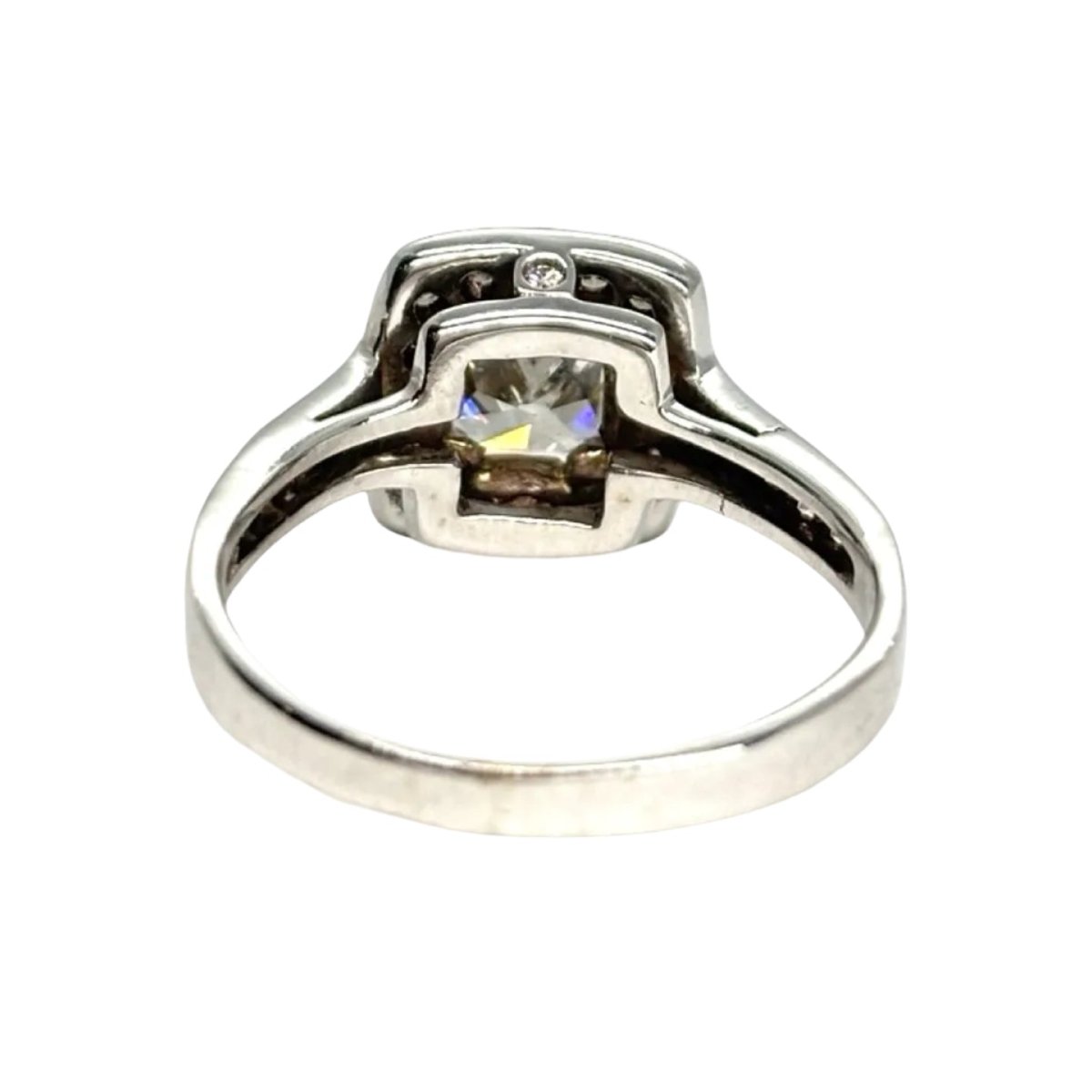 Bague solitaire or blanc et diamants - Castafiore