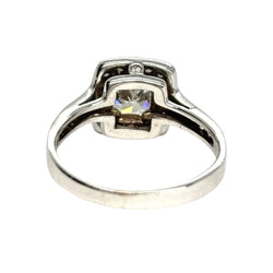 Bague solitaire or blanc et diamants - Castafiore