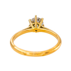 Bague Solitaire Or jaune Diamant - Castafiore
