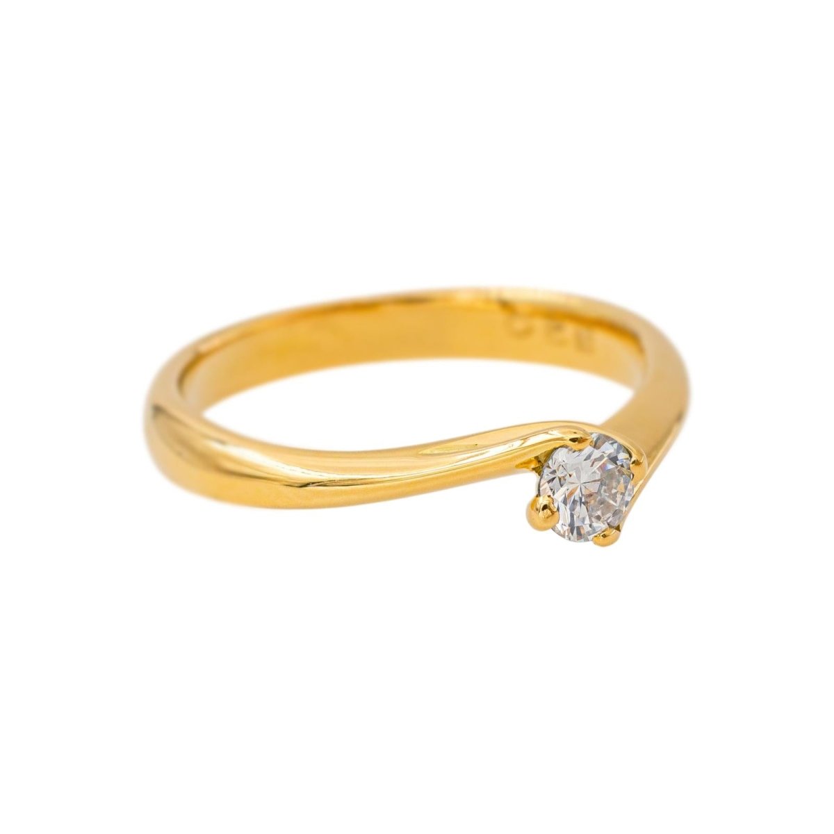 Bague Solitaire Or jaune Diamant - Castafiore