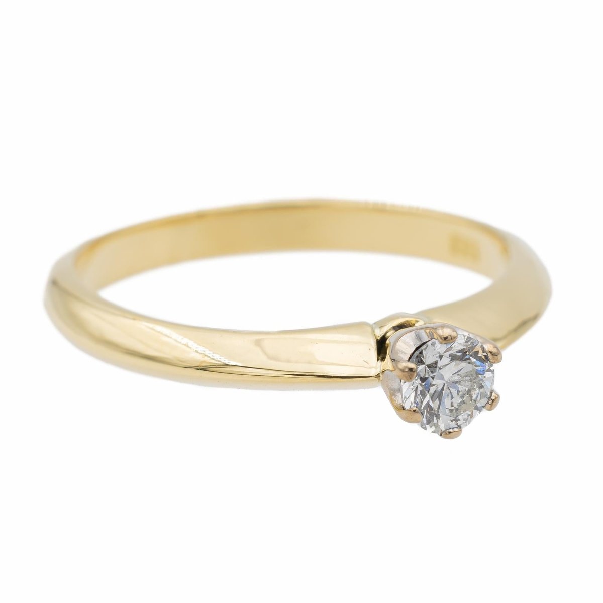 Bague Solitaire Or jaune Diamant - Castafiore