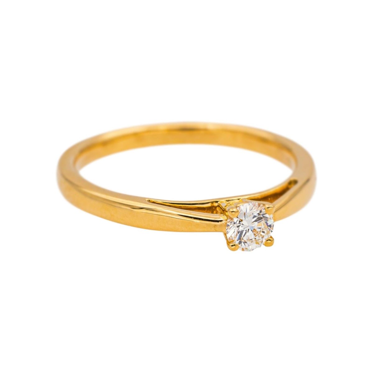 Bague Solitaire Or jaune Diamant - Castafiore