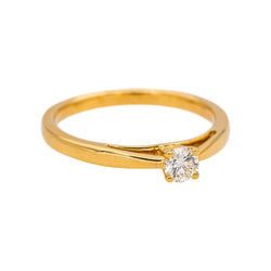 Bague Solitaire Or jaune Diamant - Castafiore