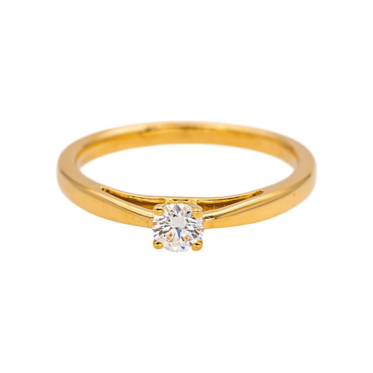 Bague Solitaire Or jaune Diamant - Castafiore