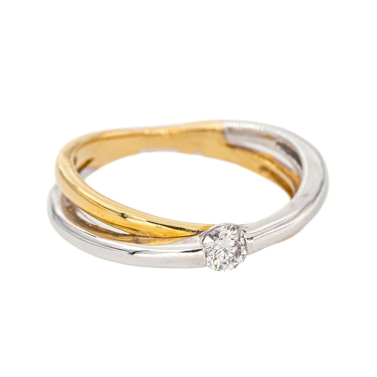 Bague Solitaire Or jaune Diamant - Castafiore