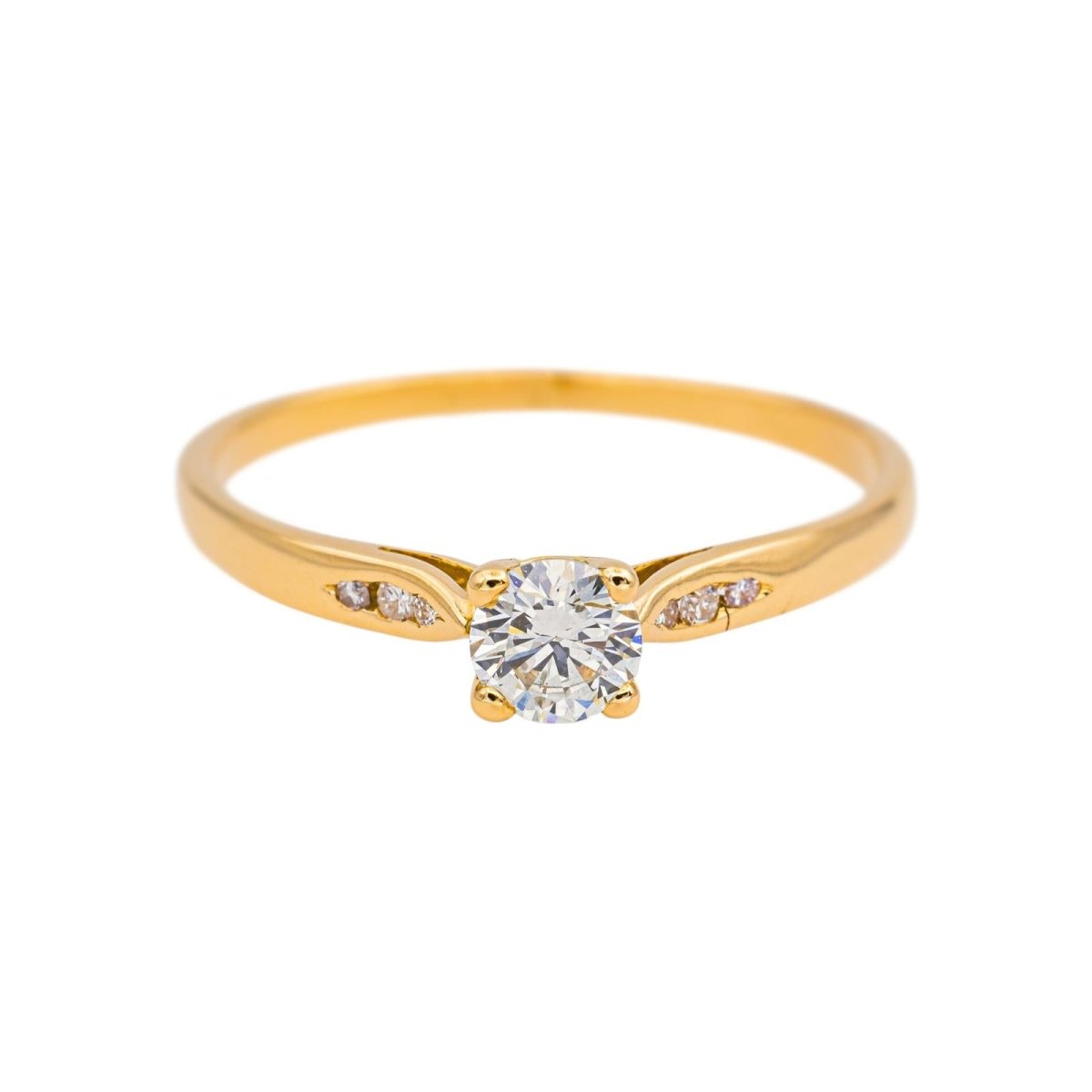 Bague Solitaire Or jaune Diamant - Castafiore
