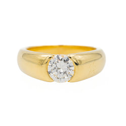 Bague Solitaire Or jaune Diamant - Castafiore