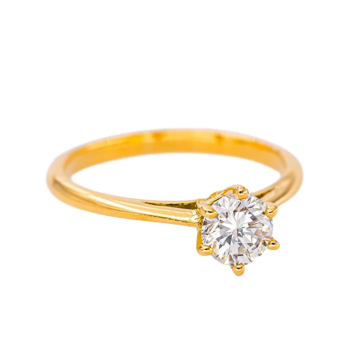 Bague Solitaire Or jaune Diamant - Castafiore
